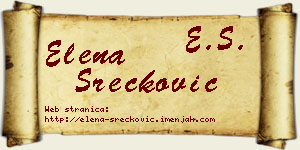 Elena Srećković vizit kartica